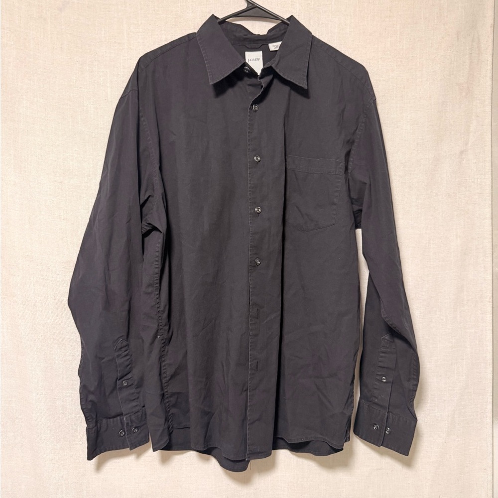 J. Crew Black Casual Button Down Shirt